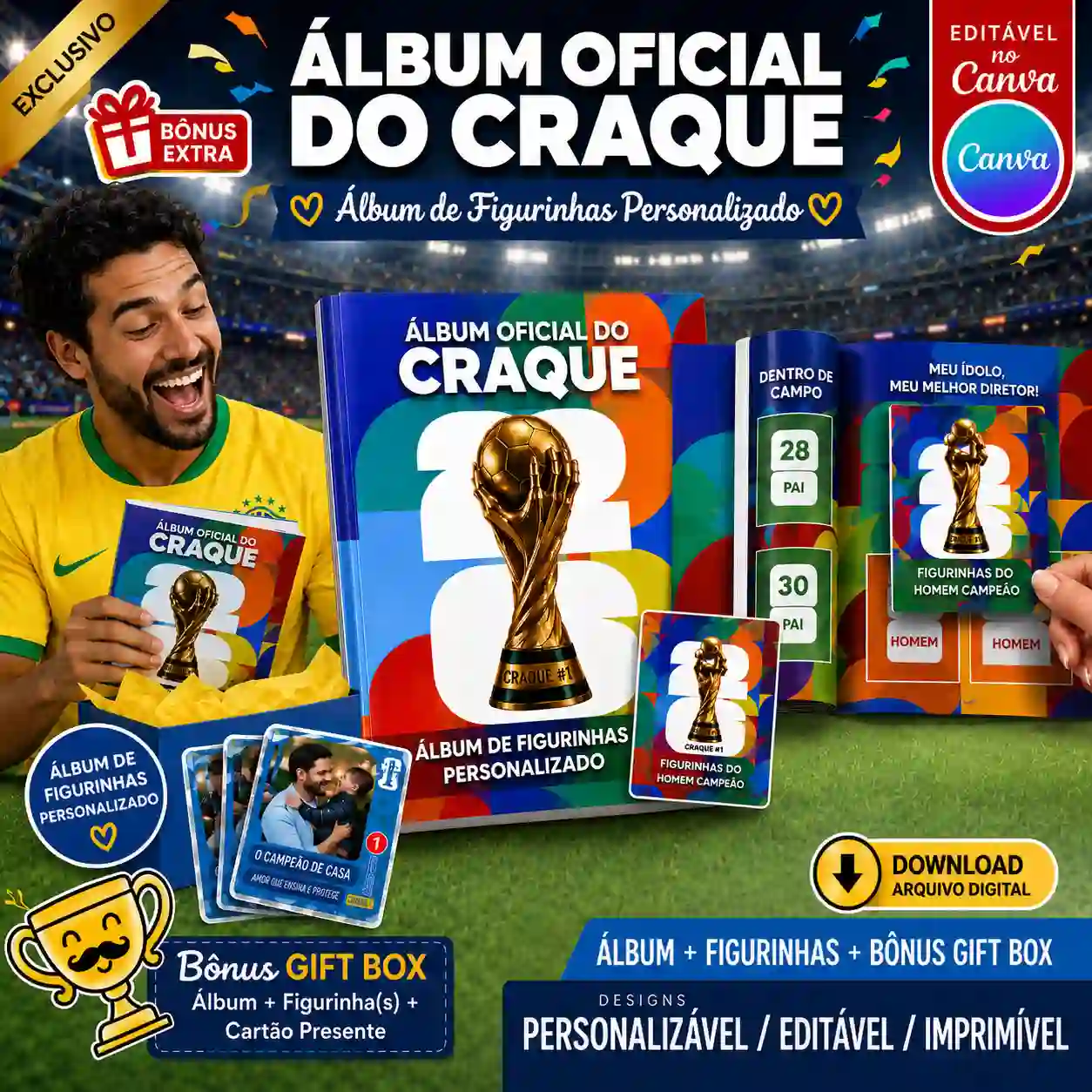 Combo Completo Álbum Oficial do Craque